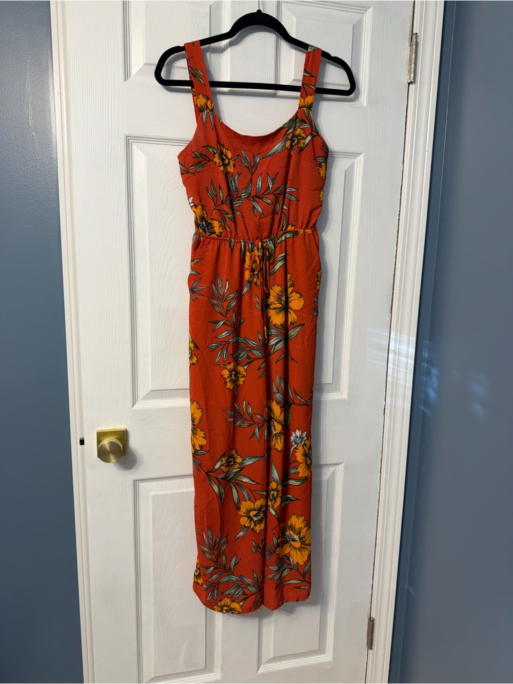 Fantastic Fawn Orange Floral jumpsuit